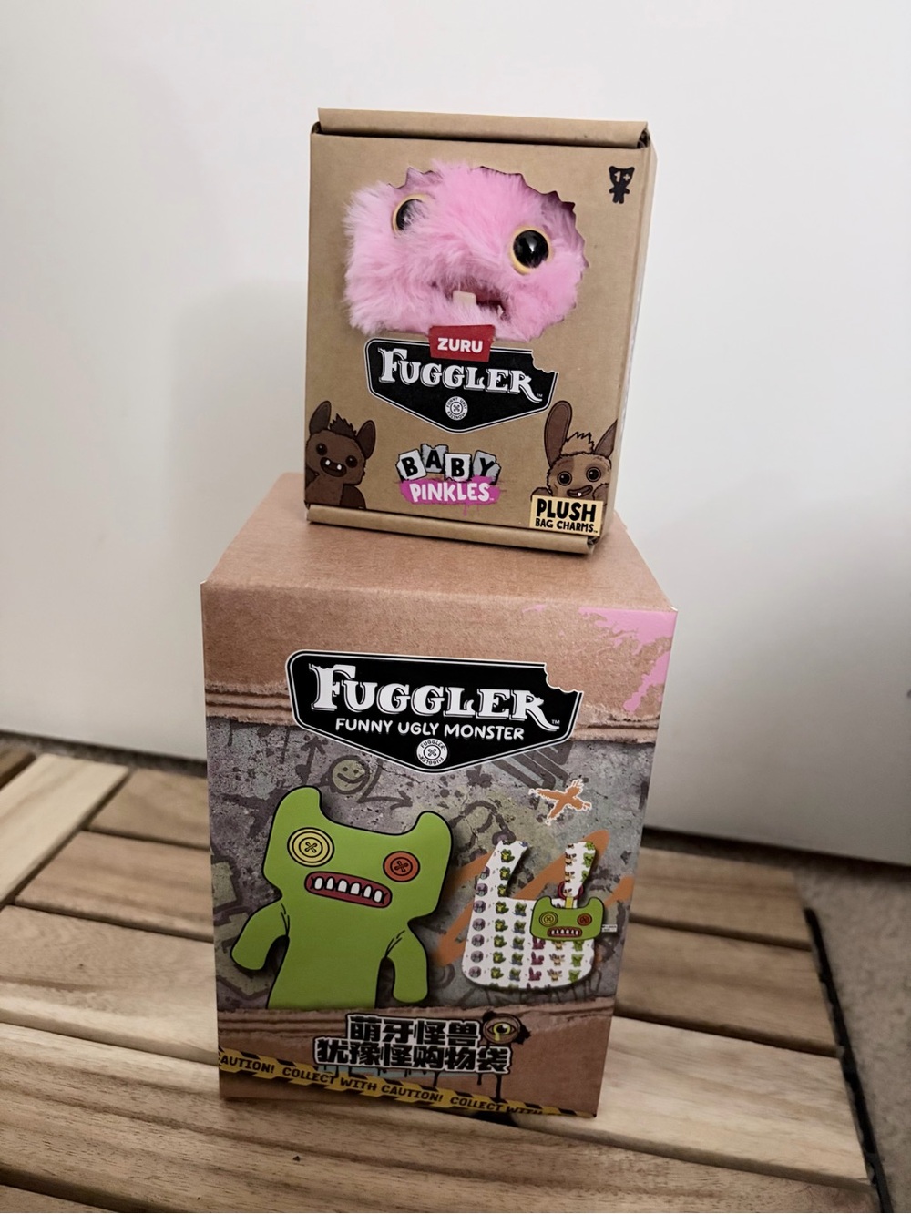 Fuggler Baby Pinkles Plush Tote Bag Charm – Pink by Fuggler